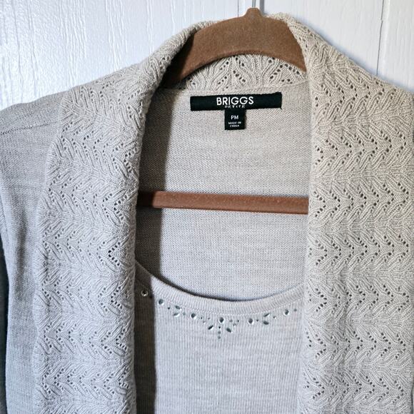 Briggs Petite Two-in-One Sweater PM – Layered Look, Neutral Knit - Picture 8 of 8